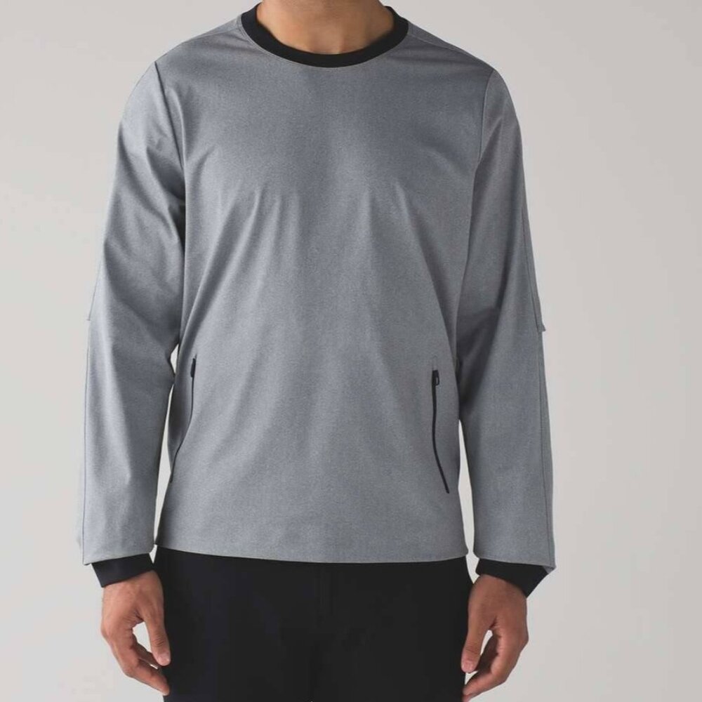 Lululemon Mens Reform Long Sleeve Sweatshirt Vented Gray Size Large